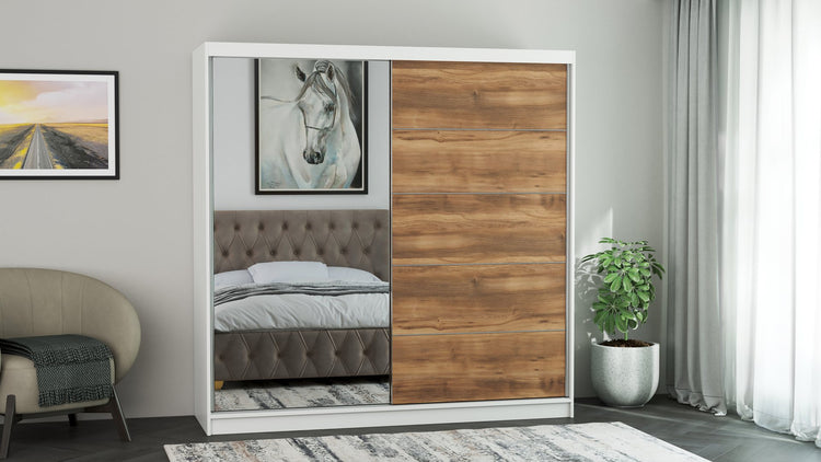 Dressing Ina, cu oglinda, 150x200x60 cm