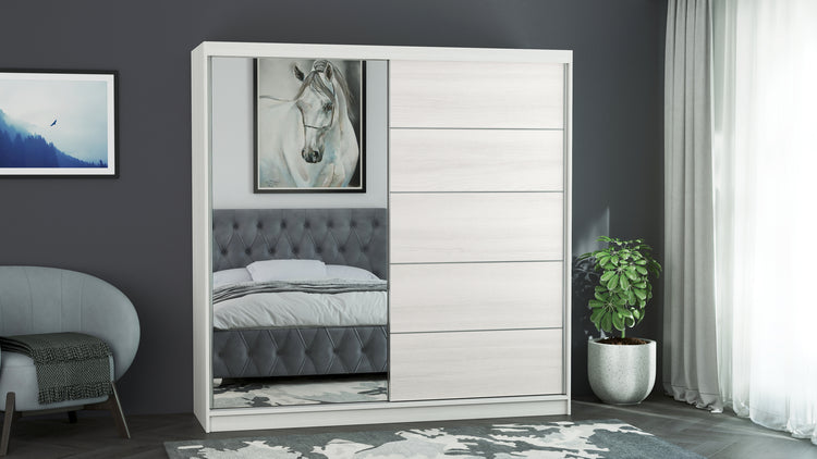 Dressing Ina, cu oglinda, 150x200x60 cm
