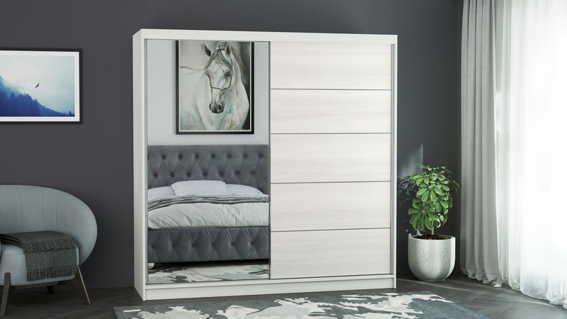 Dressing Ina, cu oglinda, 150x200x60 cm-5