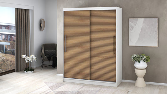 Dressing Rafi, 150x200x60 cm, alb/stejar