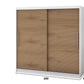 Dressing Rafi, 200x200x60 cm, alb/stejar
