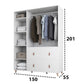 Dressing Andrei 3D, 150x201x55 cm, Alb