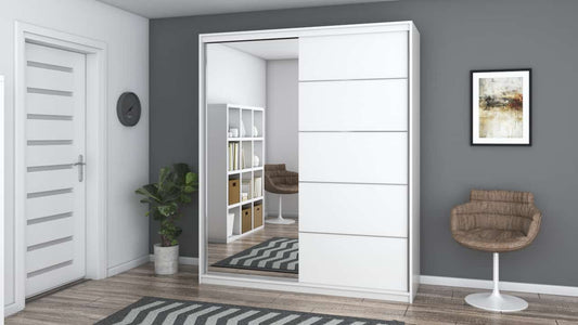 Dressing Bella alb cu oglinda-183cm