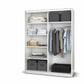 Dressing Gabriel cu oglinda, 150x200x61 cm, alb/stejar deschis