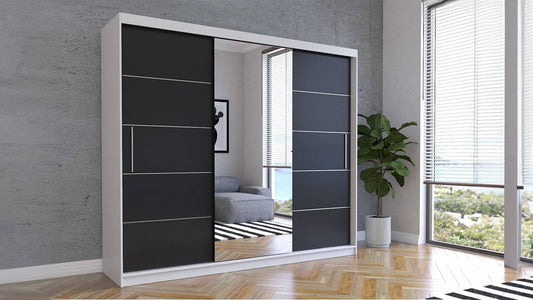 Dressing Iulia, alb/negru, 250 cm