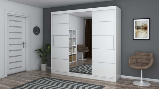 Dressing Iulian, alb cu oglinda 233 cm