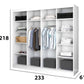 Dressing Iulian, alb cu oglinda 233 cm