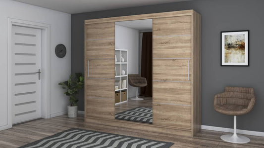 Dressing Iulian sonoma cu oglinda-233 cm