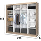 Dressing Iulian sonoma cu oglinda-233 cm