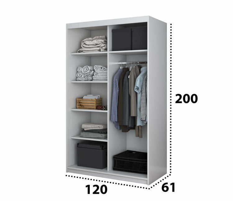 Dressing Nicu, alb, cu oglinda