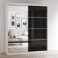 Dressing Ovidiu 31, 183x218x61 cm, culoare alb/negru