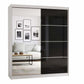 Dressing Ovidiu 31, 183x218x61 cm, culoare alb/negru
