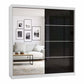 Dressing Ovidiu 31, 203x218x61 cm, culoare alb/negru