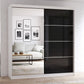 Dressing Ovidiu 31, 203x218x61 cm, culoare alb/negru