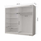 Dressing Ovidiu 31, 203x218x61 cm, culoare alb/negru