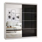 Dressing Ovidiu 31, 203x218x61 cm, culoare alb/negru