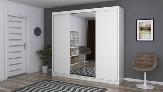 Dressing Ovidiu 38, alb, 233x218x61 cm, 2 usi culisante