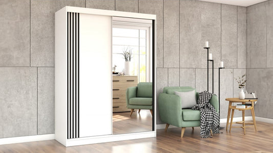 Dressing Vista, 07, alb, 150x200x61 cm, usi culisante