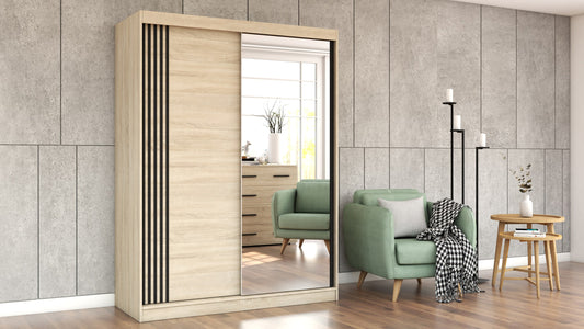 Dressing Vista, 07, sonoma, 150x200x61 cm, usi culisante