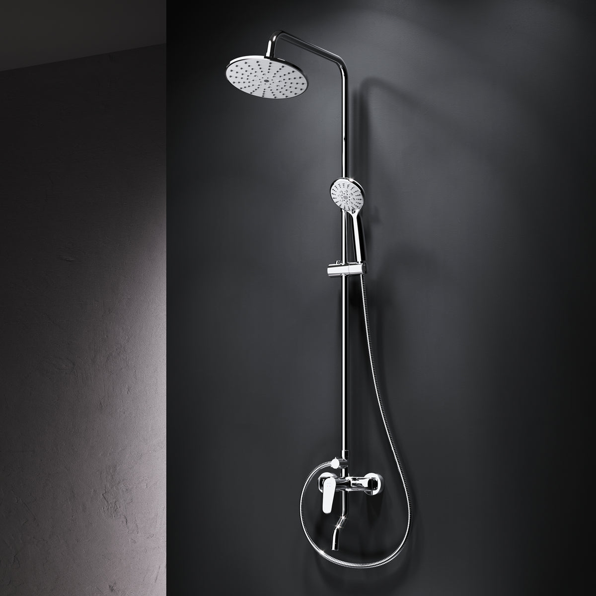F0783900 - Coloana dus baterie cu teava scuta Crome Shower AM&PM-2