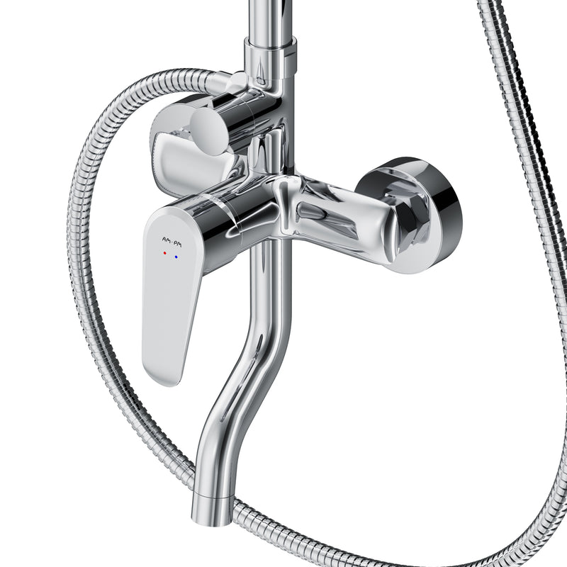 F0783900 - Coloana dus baterie cu teava scuta Crome Shower AM&PM-17
