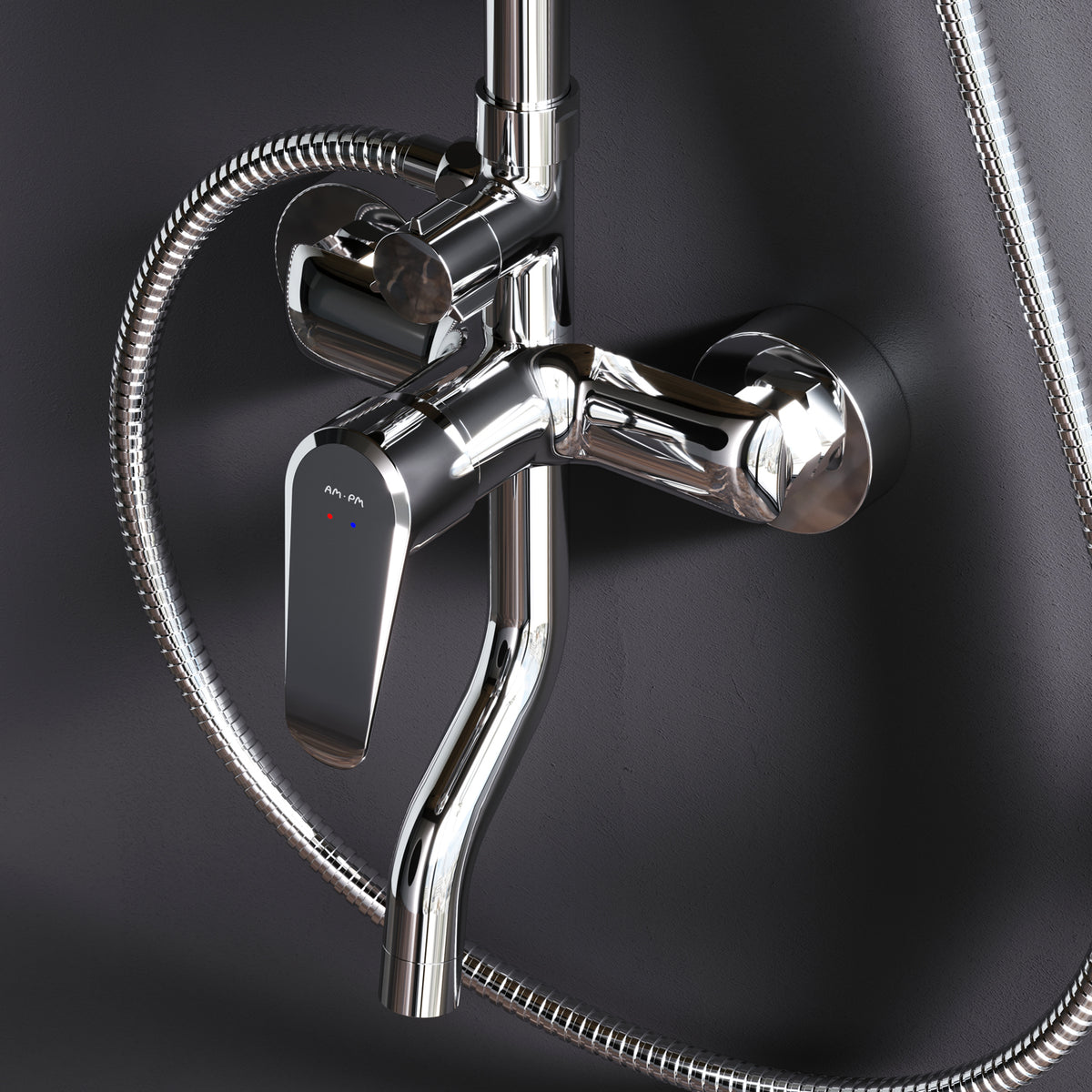 F0783900 - Coloana dus baterie cu teava scuta Crome Shower AM&PM-3