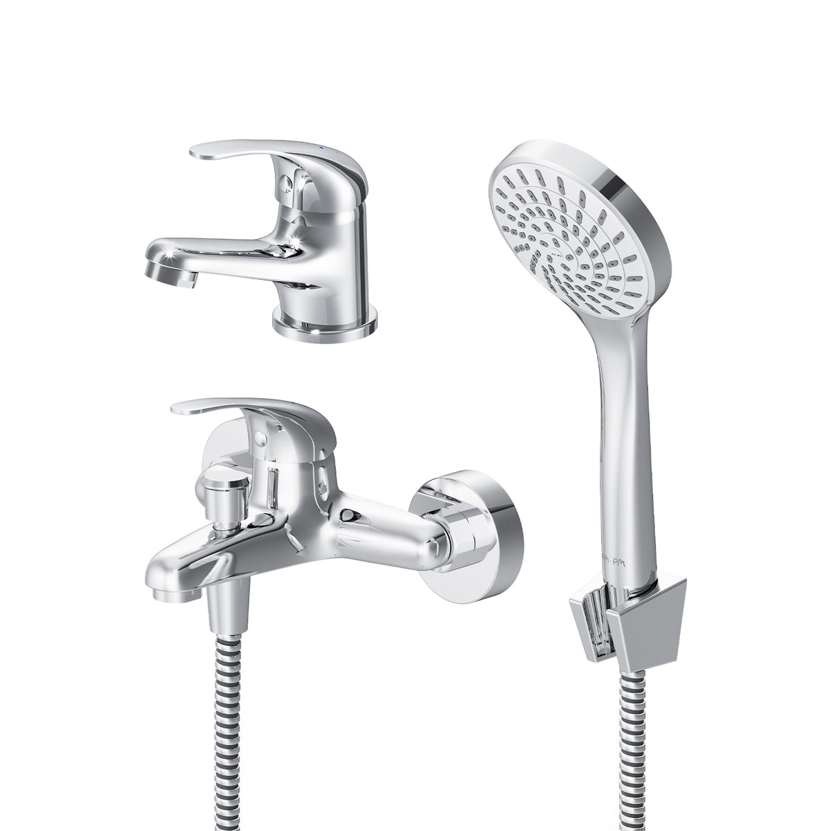 F4098301 - Set Bateri eLavoar + Baterie Cada Teava Scurta + Furtun si Para, Play Crome AM&PM-1