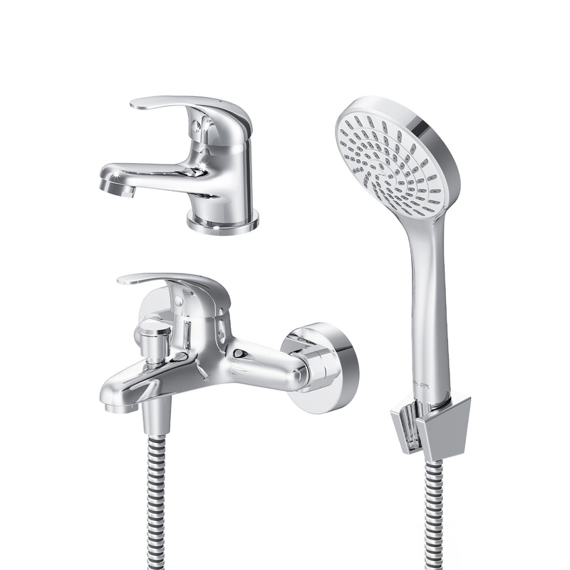 F4098301 - Set Bateri eLavoar + Baterie Cada Teava Scurta + Furtun si Para, Play Crome AM&PM-1