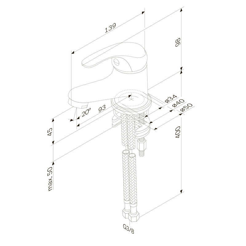 F4098301 - Set Bateri eLavoar + Baterie Cada Teava Scurta + Furtun si Para, Play Crome AM&PM-13