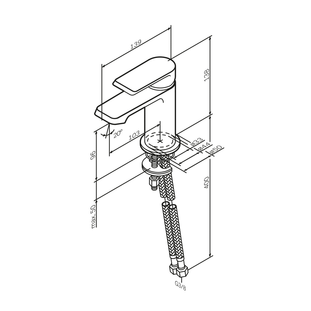 F9H02100 - Baterie Lavoar Flash Crome AM&PM-8