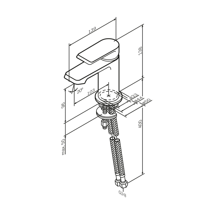 F9H02100 - Baterie Lavoar Flash Crome AM&PM-8