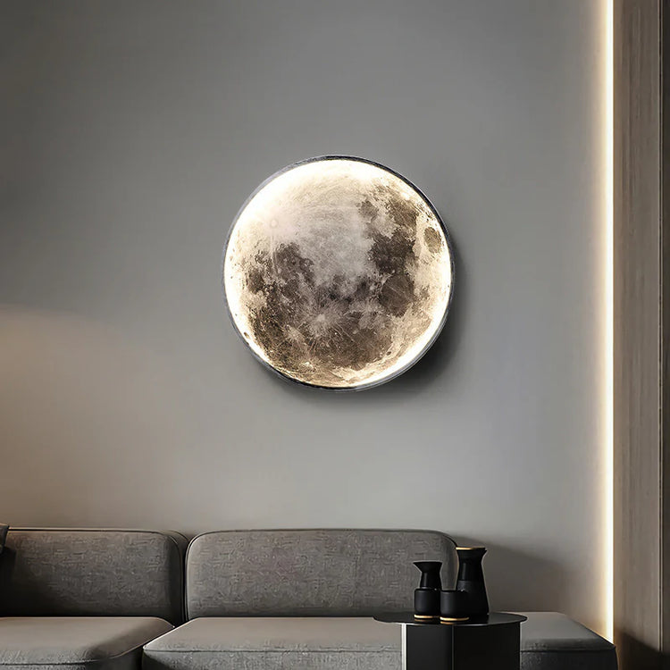 Aplica LED Decorativa Luna 83W Diametru 120CM Lumina Rece/Neutra/Calda Black