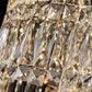 Candelabru Cristal LED cu Telecomanda WAVE Regalis, 52W, Lumina Calda/Rece/Neutra Inaltime Reglabila, Lumina Dimabila, Metal si Cristal