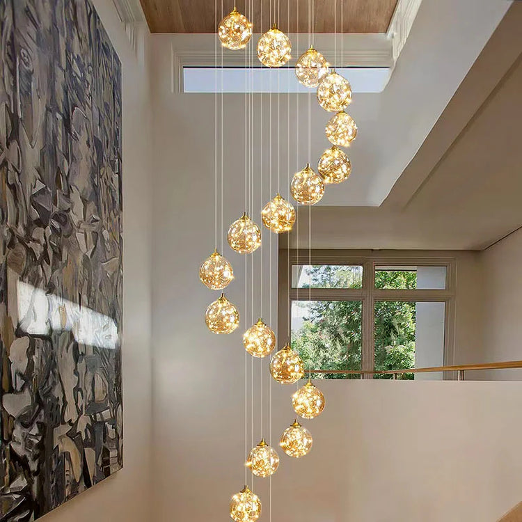 Candelabru Cristal LED KILKENNY Culmino, 144W, Lumina Neutra, Diametru 60cm, Auriu