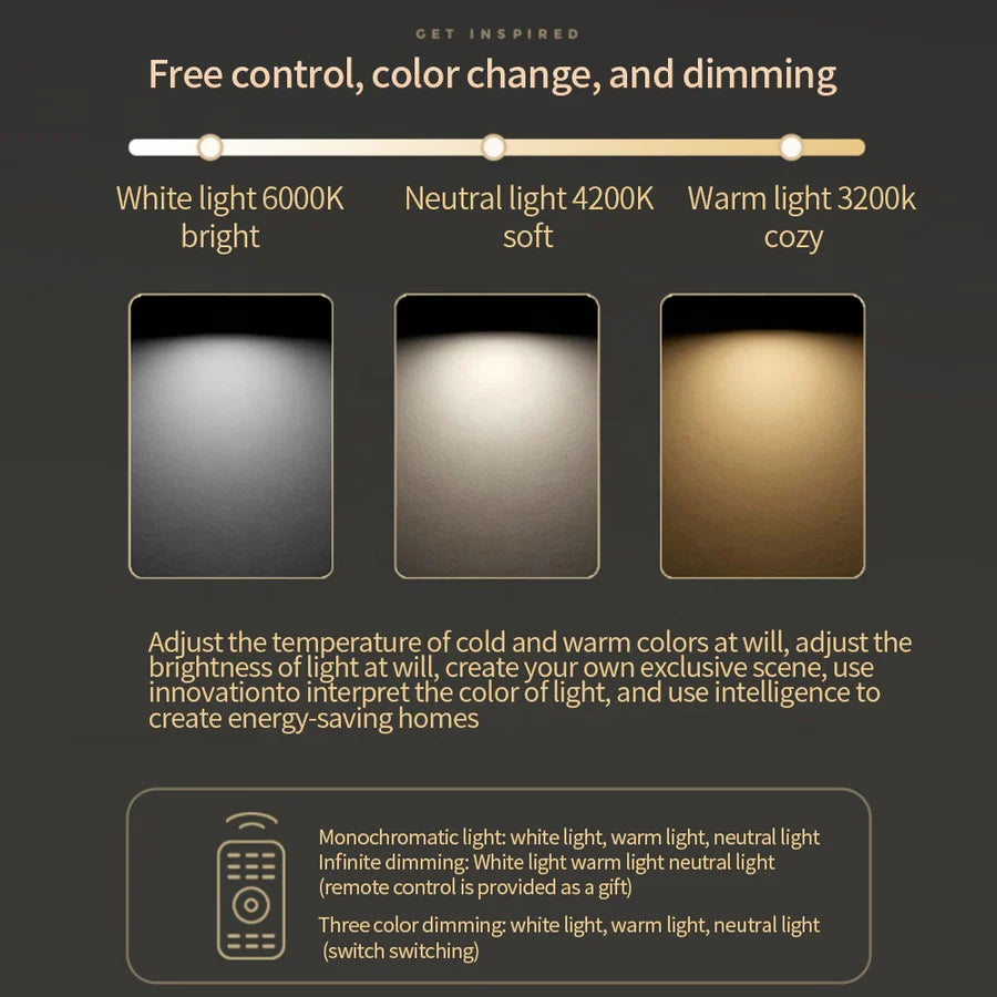 Lustra LED cu telecomanda BETTY 40W, 3 Cercuri, lumina Rece/Calda/Neutra, Dimabila, Negru