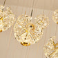 Candelabru Cristal LED KILKENNY Culmino, 144W, Lumina Neutra, Diametru 60cm, Auriu