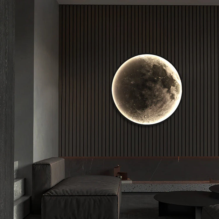 Aplica LED Decorativa Luna 83W Diametru 120CM Lumina Rece/Neutra/Calda Black