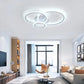 Lustra LED cu telecomanda BETTY 40W, 3 Cercuri, lumina Rece/Calda/Neutra, Dimabila, Alb, Metal si Acril