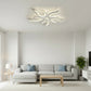 Lustra LED cu telecomanda SAKURA 62W, 5 Petale, lumina Rece/Calda/Neutra, Dimabila, Alb