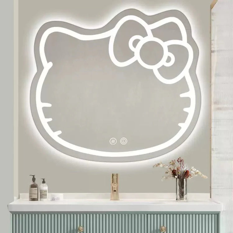Oglinda LED Kitty Pisica, 80X70, Touch, Sistem Dezaburire, Dimabila