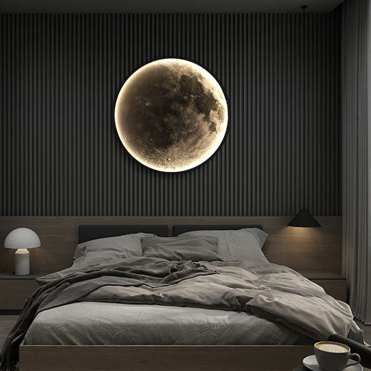 Aplica LED Decorativa Luna 83W Diametru 120CM Lumina Rece/Neutra/Calda Black