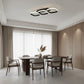 Lustra LED VERTEX 34W, 3 Patrate, Liniara, lumina Rece/Calda/Neutra, Neagra