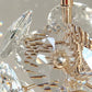 Candelabru Cristal LED KILKENNY Culmino, 144W, Lumina Neutra, Diametru 60cm, Auriu