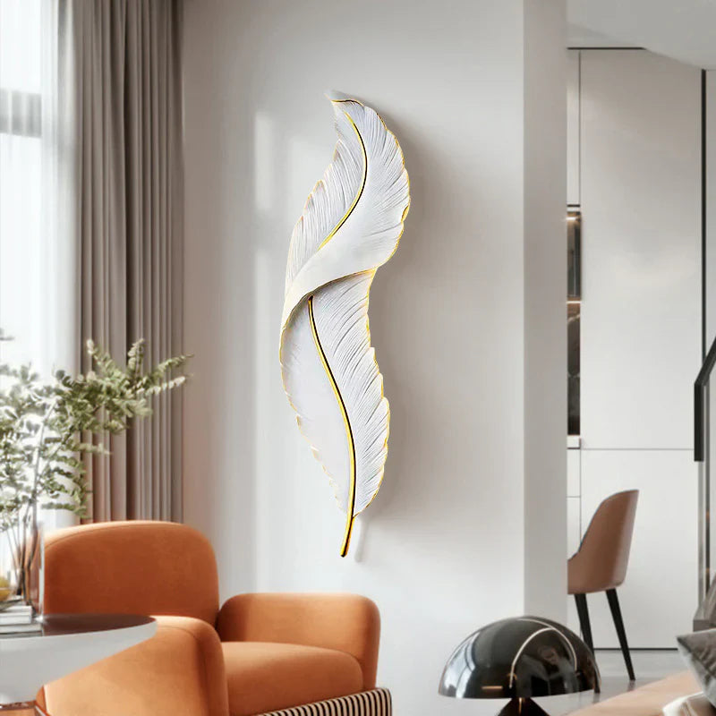 Aplica LED, Pena Decorativa 65CM 27W Lumina Rece/Calda/Neutra Alb Auriu-4