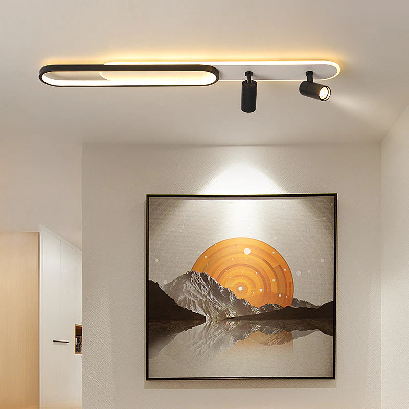 Lustra LED cu Proiector Reglabil FISSO Camilla 70W, lumina Rece/Calda/Neutra, Negru
