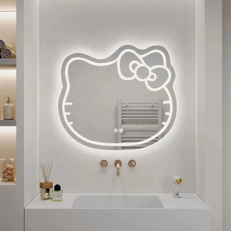 Oglinda LED Kitty Pisica, 80X70, Touch, Sistem Dezaburire, Dimabila