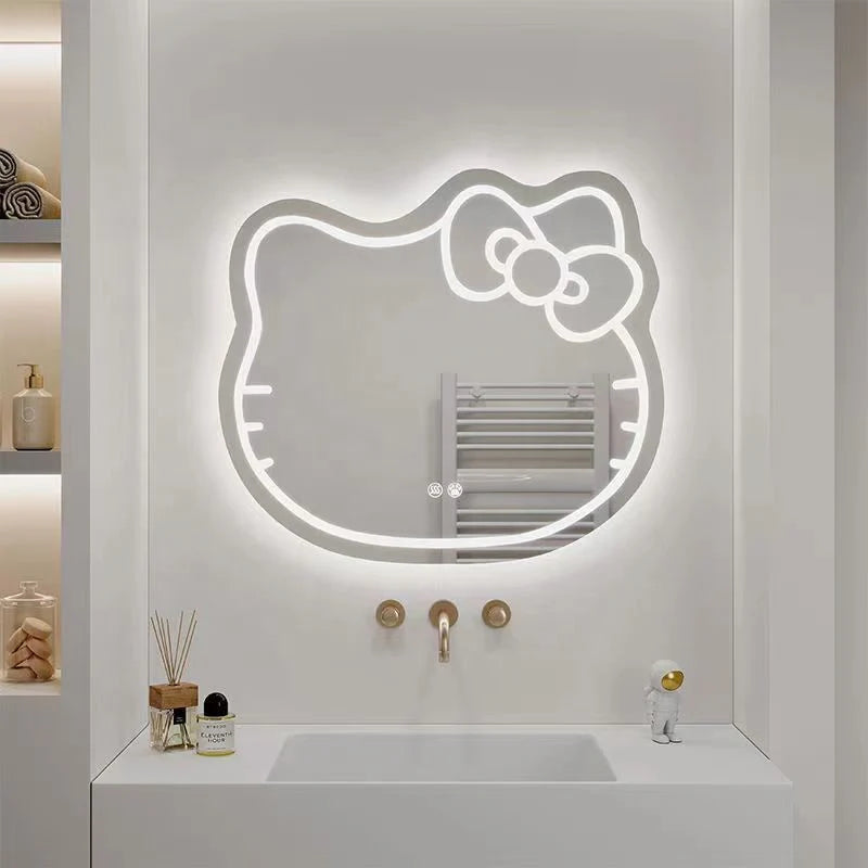 Oglinda LED Kitty Pisica, 80X70, Touch, Sistem Dezaburire, Dimabila-2