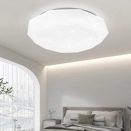 Plafoniera LED PL101/500WH, 51W, Diametru 49cm, Lumina Calda/Rece/Neutra, Alb