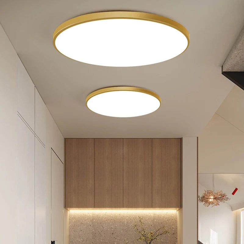Plafoniera LED SOLIS 47cm 48W Lumina Rece Auriu