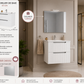 Mobilier de baie Ibiza + Oglinda cu lampa led